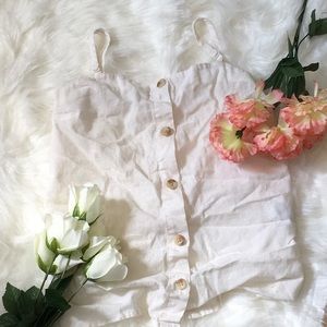 Off white button up tank top😛